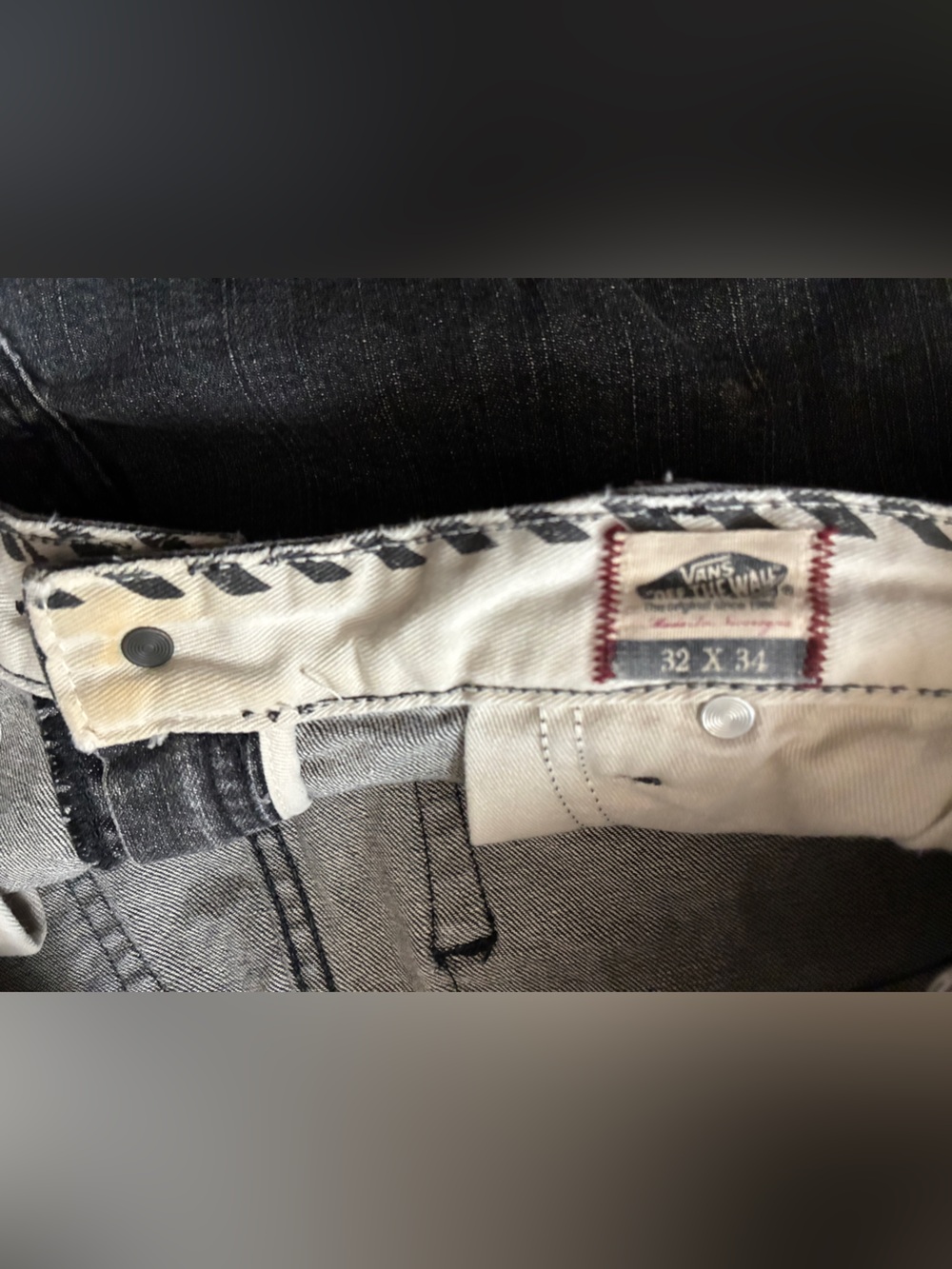 Thrashed Vans Black Slim Straight Jeans - Picture 6 of 9